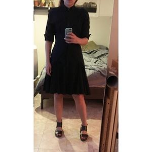 Prabal Gurung navy fitted cotton shirt dress